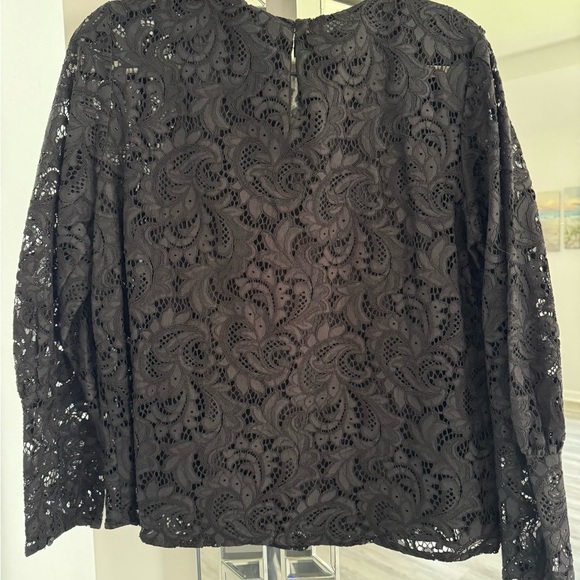 Express Women's Black Lace Top - Picture 2 of 5